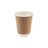 Kraft Round Ripple Paper Cups - hotpackwebstore.com - Ripple Paper Cups